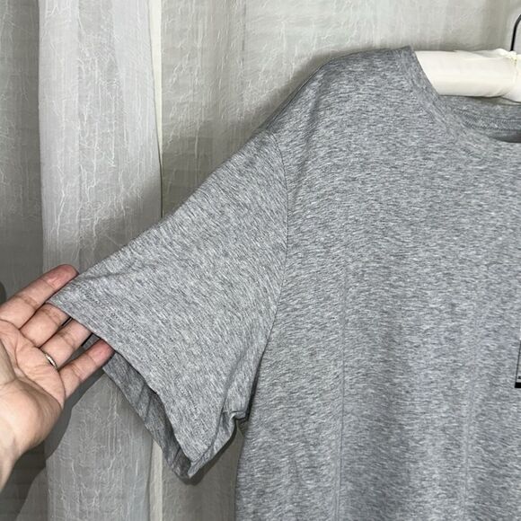 Nike XL Heather Gray Men’s Training Crew Short Sleeve Cotton Blend Tee - Picture 3 of 8